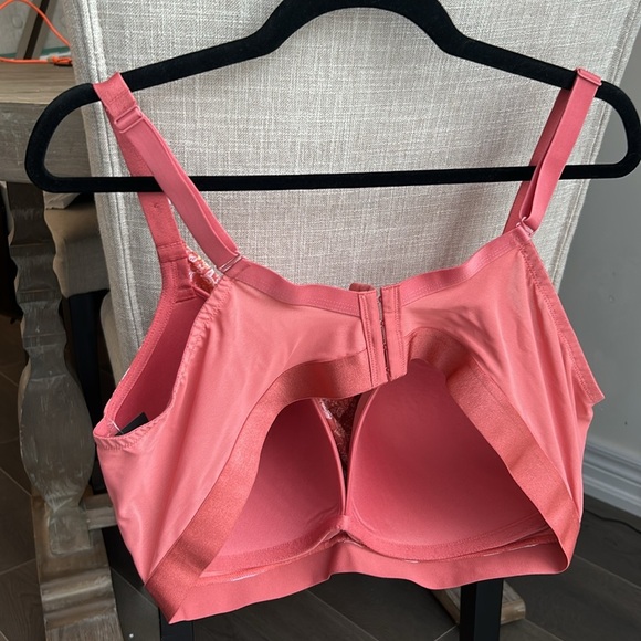 Addition Elle Deesee Lingerie Wireless T-Shirt Bra Size 44D Pink Coral - Picture 6 of 13